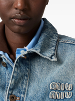 MIU MIU - Women Denim Cropped Jacket - Image 4