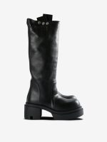 RICK OWENS - Women Stivali In Pelle Knee Pull On Bogun Boots