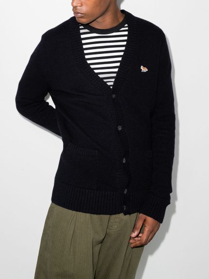 MAISON KITSUNE - Men Baby Fox Patch Cosy Cardigan