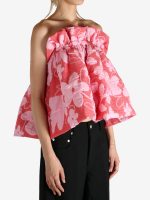 ELISE X WILLEMIEN - Women Puff Brocade Top - Image 2
