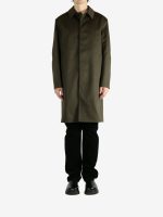 Green coat, full body view