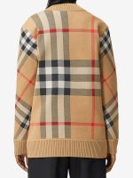 BURBERRY Women Oversized Check Cardigan - Image 3
