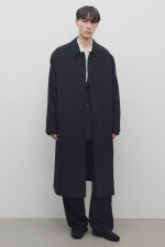 Black coat, full body view
