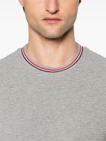 THOM BROWNE - Men Short Sleeve Rib Cuff W/Rwb Stripe Tee - Image 3