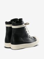 RICK OWENS - Women Leather High Top Sneakers - Image 3