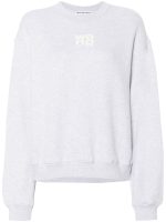 T BY ALEXANDER WANG - Women Essential Terry Crew Sweatshirt W/ Puff Paint Logo - Image 5