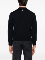 THOM BROWNE - Men Double Face Full Zip Up Knitwear - Image 3