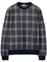 BURBERRY - Men Jacquard Check Crew Neck Top - Image 5