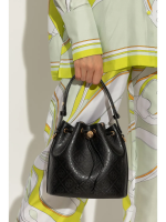 TORY BURCH - Women T Monogram Leather Bucket Bag - Image 2