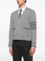 THOM BROWNE - Men Milano Stitch V Neck Knitwear - Image 2