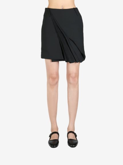 FAX COPY EXPRESS - Women Asymmetrical Pleated Midi Skirt