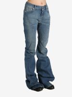RICK OWENS DRKSHDW - Women Denim Bias Bootcut Jeans - Image 2