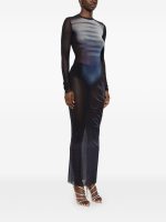 JEAN PAUL GAULTIER - Women Printed "Le Mâle" Mesh Long Dress - Image 2