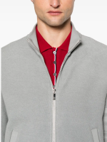 THOM BROWNE - Men Zip Up Funnel Neck Jacket - Image 4