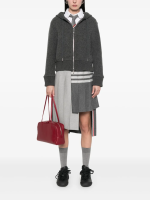 THOM BROWNE - Women Wool Fleece Zip Up Hoodie