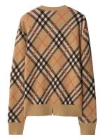 BURBERRY - Womens Check Wool Blend Sweater - Image 6