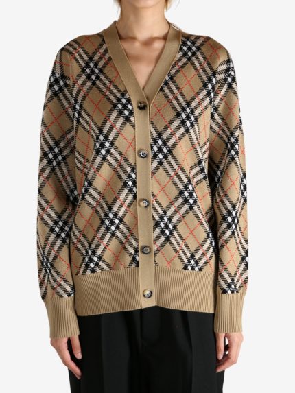 BURBERRY - Women Checkered Cardigan