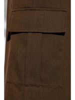 BURBERRY - Women High Waisted Cargo Wide Leg Trousers - Image 4