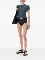 T BY ALEXANDER WANG - Women Jacquard Logo Baby Tee - Image 3