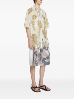 DRIES VAN NOTEN - Men Hand Printed Silk Shirt - Image 2