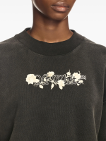 OFF WHITE - Women Bookish Roses Over Crew Sweatshirt - Image 4