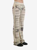 JEAN PAUL GAULTIER - Women Printed "Tattoo Marinière" Mesh Trouser - Image 2