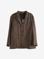 ZIGGY CHEN - Men Striped 3 Button Jacket - Image 5