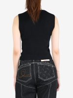 MARINE SERRE - Women Moon Logo Knit Vest - Image 3