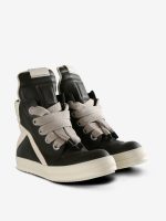 RICK OWENS - Men Scarpe In Pelle Jumbolace Geobasket Sneakers - Image 2