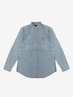 POLO RALPH LAUREN - Men Long-Sleeve Indigo Chambray Sportshirt