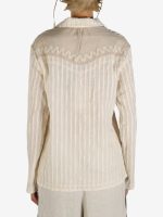 COMMUNS - Women Vintage Striped Long Sleeve Shirt - Image 3