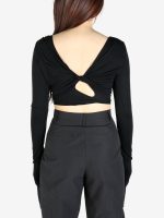 RICK OWENS LILIES - Women Jade LS Crop Top - Image 3