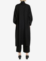YOHJI YAMAMOTO - Women Side Gather Detail Coat - Image 3