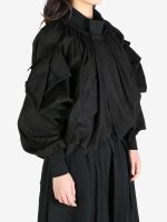 COMME DES GARCONS TAO - Women Exaggerated Pleated Design Sleeveless Blouson - Image 2