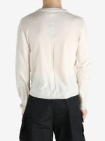 RICK OWENS - Men Cropped Biker Round Neck Sweater - Image 3
