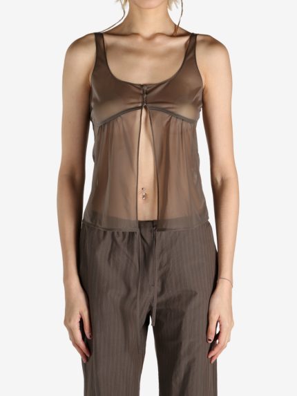 AMOMENTO - Women Sheer Bra Top