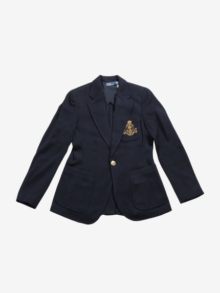 POLO RALPH LAUREN - Women Logo Crest Knit Blazer