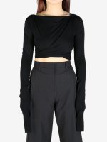 RICK OWENS LILIES - Women Jade LS Crop Top