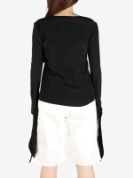 GIVENCHY - Women Blouse w/ Bows in Crepe Embroidery - Image 3