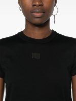 T BY ALEXANDER WANG - Women Puff Logo & Bound Neck Tee Essential JSY Shrunk - Image 4