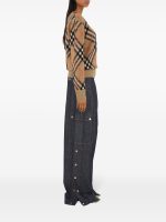 BURBERRY - Womens Check Wool Blend Sweater - Image 2