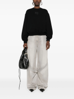 T BY ALEXANDER WANG - Women Puff Paint Logo Essential Terry Crew Sweatshirt