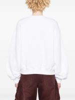 T BY ALEXANDER WANG - Women Essential Terry Crew Sweatshirt W/ Puff Paint Logo - Image 3