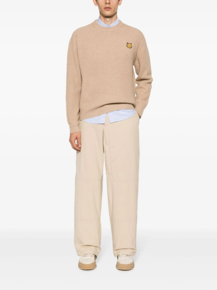 MAISON KITSUNE - Men Tonal Fox Head Patch Comfort Ribbed Jumper