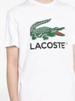 LACOSTE - Men Signature Print Cotton T-Shirt - Image 4