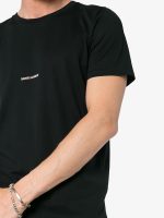 SAINT LAURENT - Men Logo Crew Neck T-shirt - Image 4
