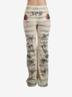 JEAN PAUL GAULTIER - Women Printed "Tattoo Marinière" Mesh Trouser - Image 3