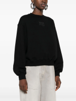 T BY ALEXANDER WANG - Women Puff Paint Logo Essential Terry Crew Sweatshirt - Image 3