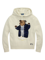 POLO RALPH LAUREN - Women Bear Long Sleeve Hood Pullover Sweater - Image 4