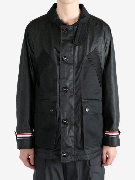 THOM BROWNE - Men Cropped Shawl Collar Field Jacket